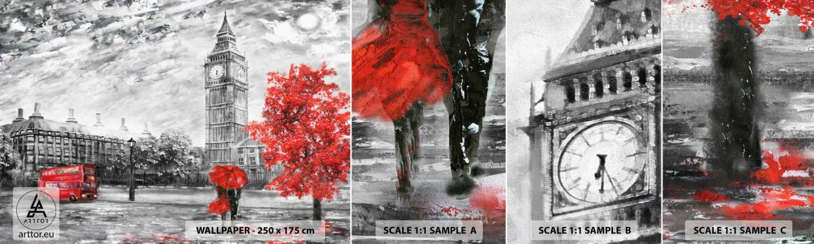 Fotótapéta Minta Standard Eco - Izgalmas nap - Város, London, Építészet - 100x30 cm