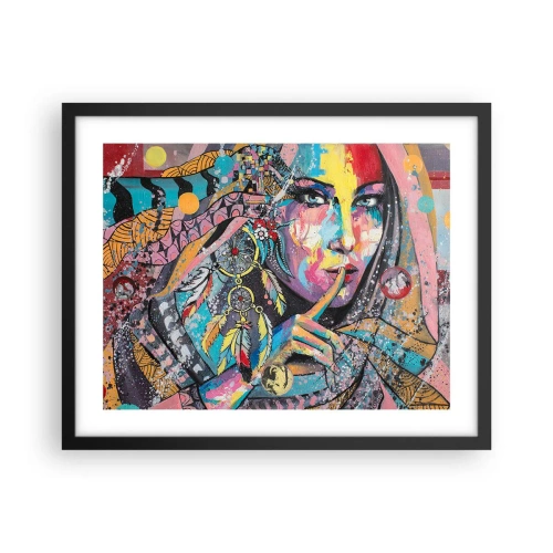 Poszter fehér keretben - Maradj csendben, amíg meg nem érted - 50x40 cm