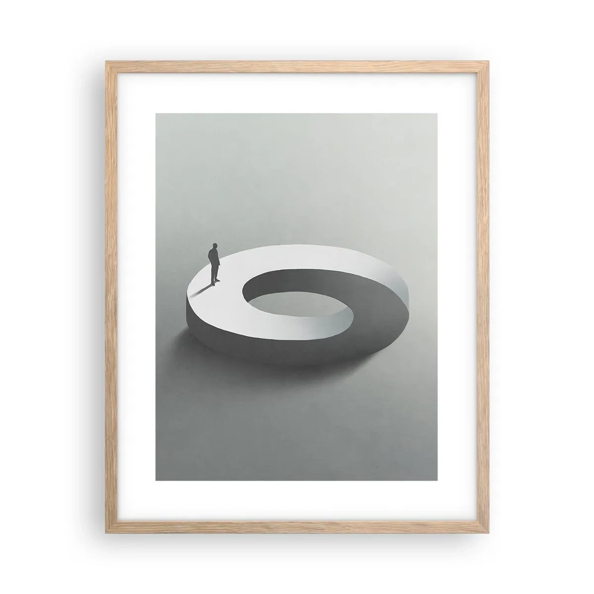 Poszter világos tölgy keretben - És bölcsnek lenni - 40x50 cm