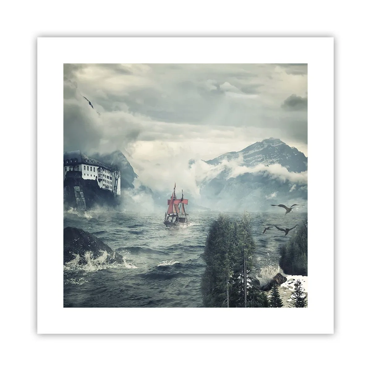 Poszter - Varázslatos vizeken - 40x40 cm