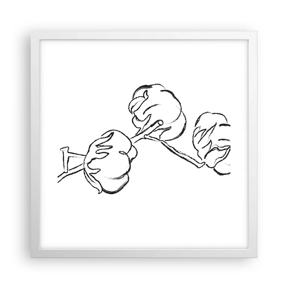 Poszter fekete keretben - Pamut pehely - 40x40 cm