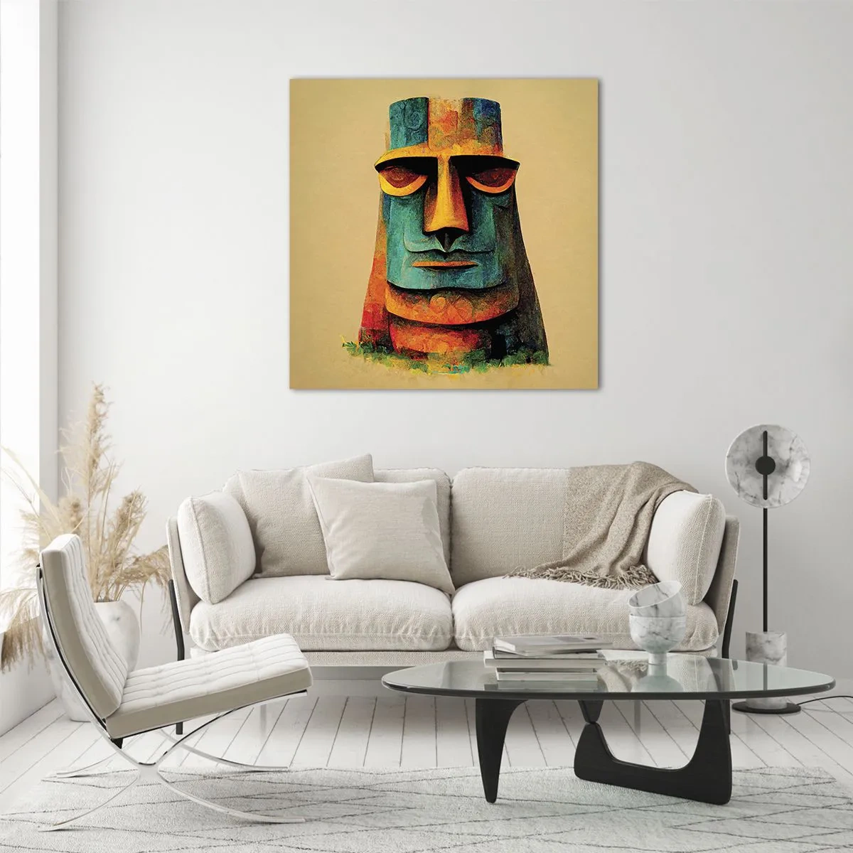 Üveg kép - Szoborszerű és mégis szimpatikus - 40x40 cm