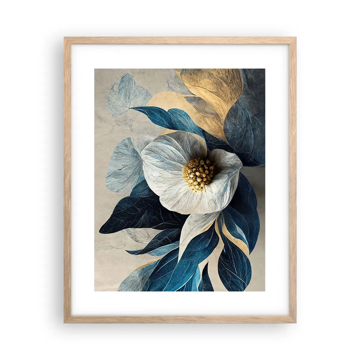 Poszter világos tölgy keretben - Arany szíve van - 40x50 cm