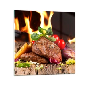 Üveg kép - Parázzsal elővarázsolva - 60x60 cm