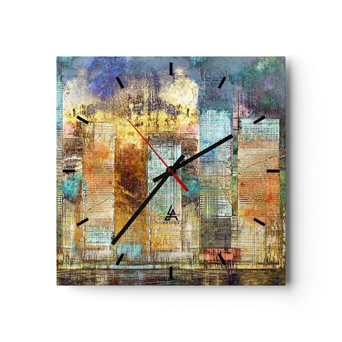 Falióra, Óra - Napfényes metropolisz - 30x30 cm