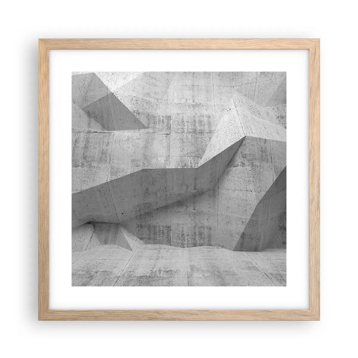 Poszter világos tölgy keretben - Igazi kihívás - 40x40 cm