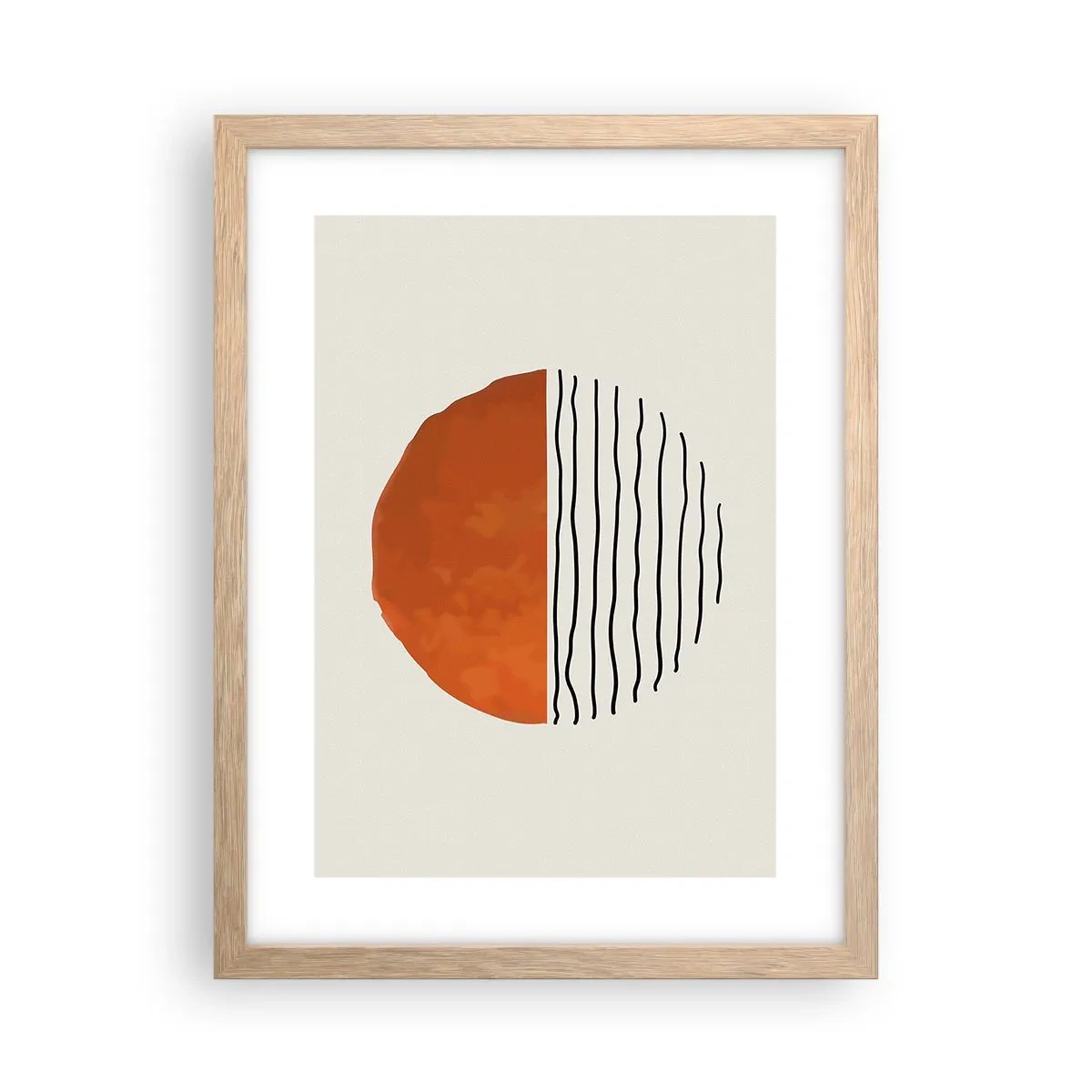 Poszter világos tölgy keretben - Japán hangulatban - 30x40 cm