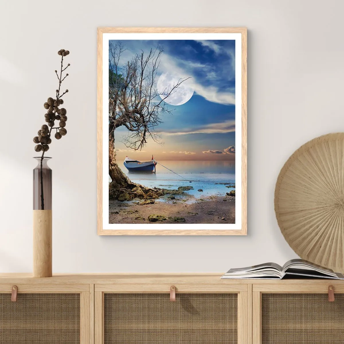 Poszter világos tölgy keretben - Ez a vég vagy a kezdet? - 70x100 cm