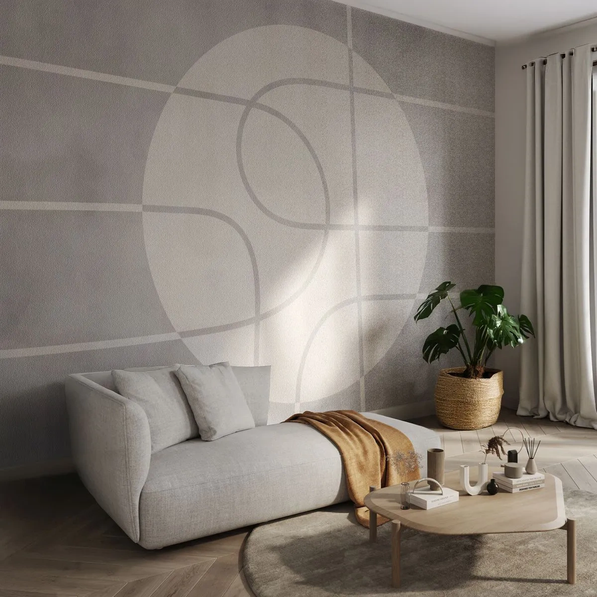 Öntapadós Fotótapéta Deluxe Sticker - Körkörös és egyenes - Fényes, Minimalista, Kerék - 500x350 cm
