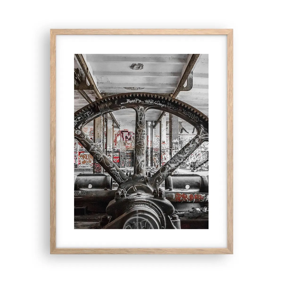 Poszter világos tölgy keretben - A gyár titkos élete - 40x50 cm