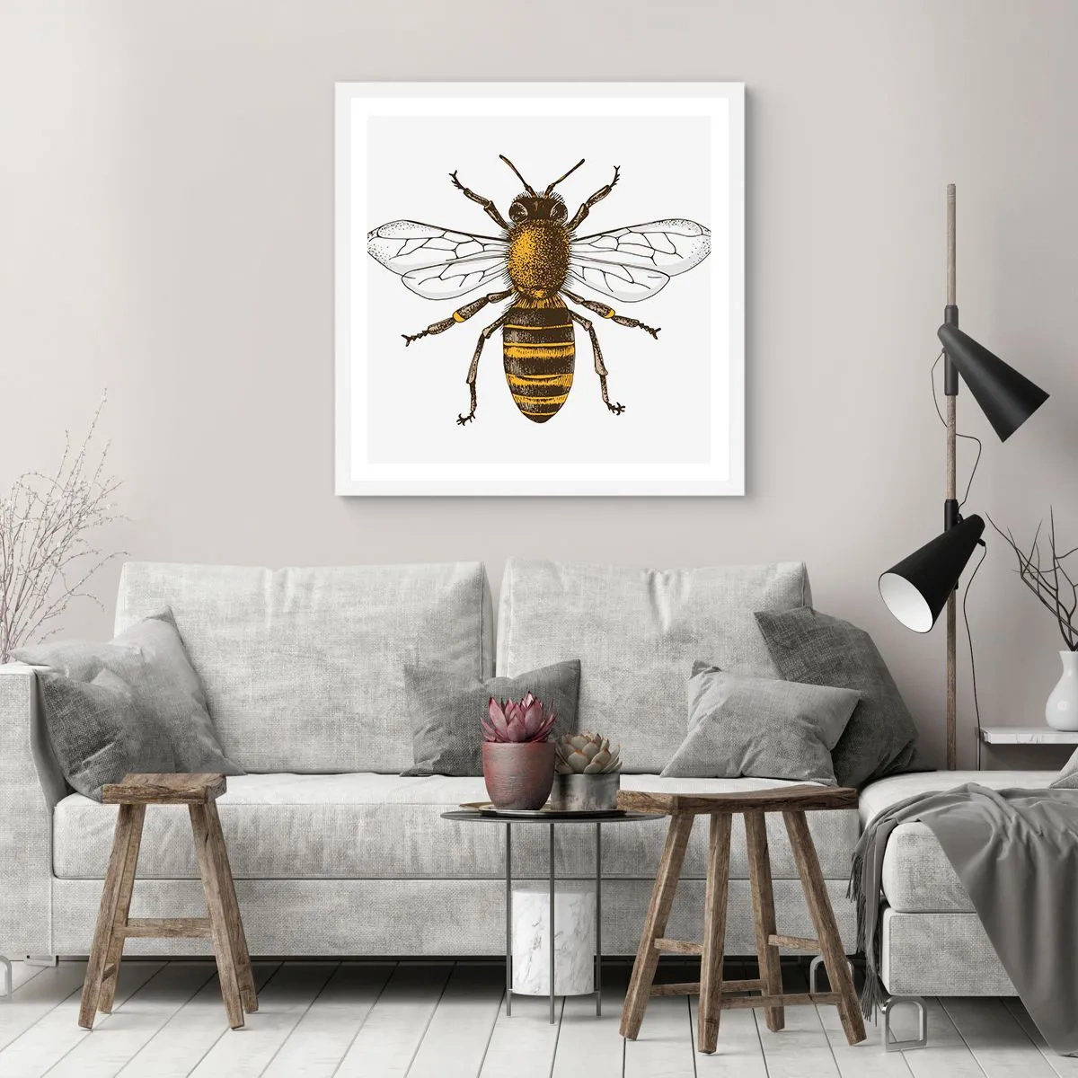 Poszter fekete keretben - Gyönyörű és jó - 40x40 cm