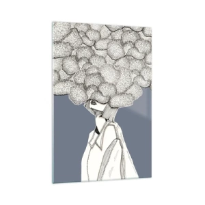 Üveg kép - Fejjel a fellegekben - 70x100 cm