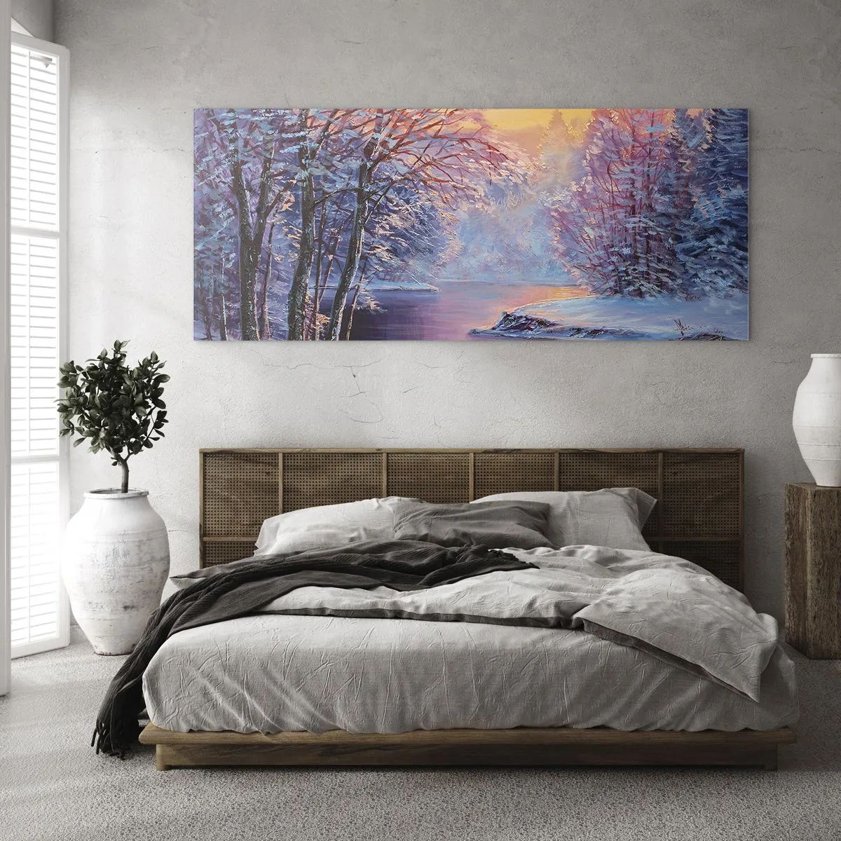 Üveg kép - A tél árnyalatai - 120x50 cm