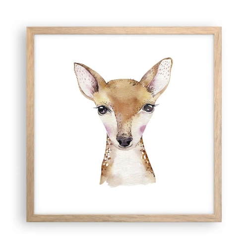 Poszter világos tölgy keretben - Az ártatlanság természete - 40x40 cm