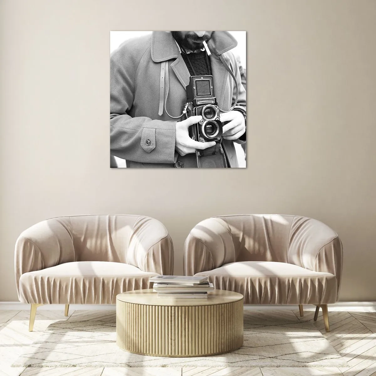 Üveg kép - Retro stílusban - 60x60 cm