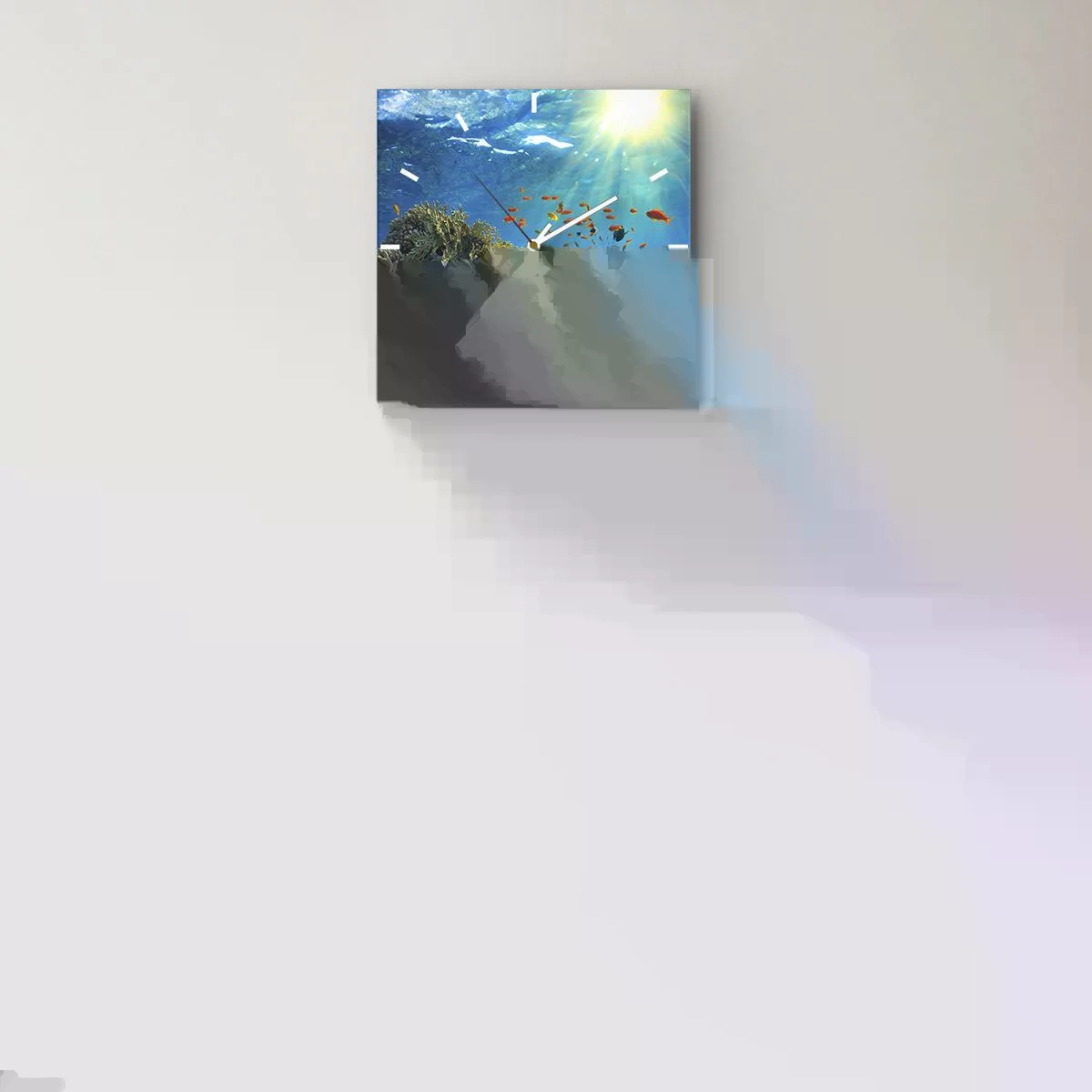 Falióra, Óra - Víz alatti kincsek - 40x40 cm