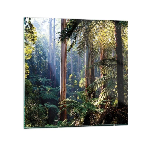 Üveg kép - Erdei mese - 30x30 cm
