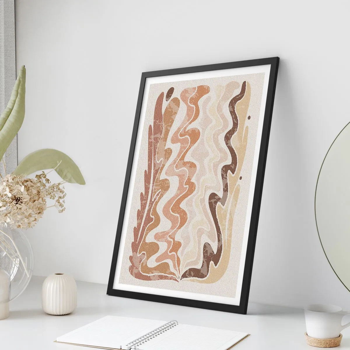 Poszter fehér keretben - Jó energia - jó érzelmek - 30x40 cm