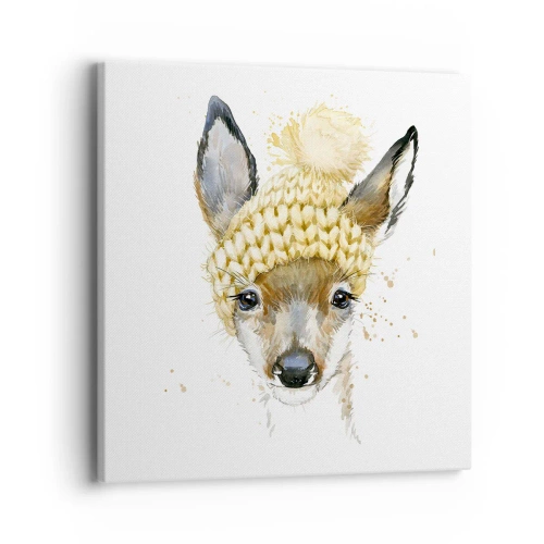 Vászonkép - Télre havas erdőben - 40x40 cm