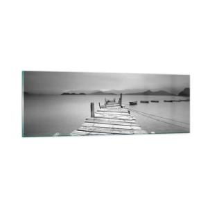 Üveg kép - Hegyeken és tengereken túl - 90x30 cm