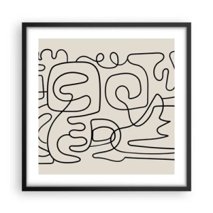 Poszter fehér keretben - A nyomonkövetésben - 50x50 cm