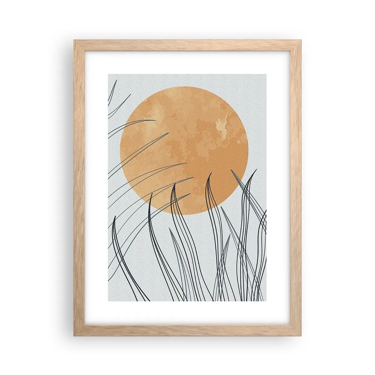 Poszter világos tölgy keretben - Mindig a nap felé - 30x40 cm