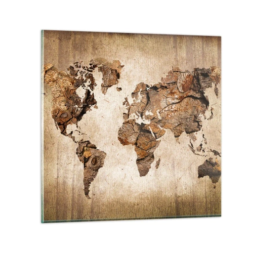 Üveg kép - A világ felfedezése - 40x40 cm