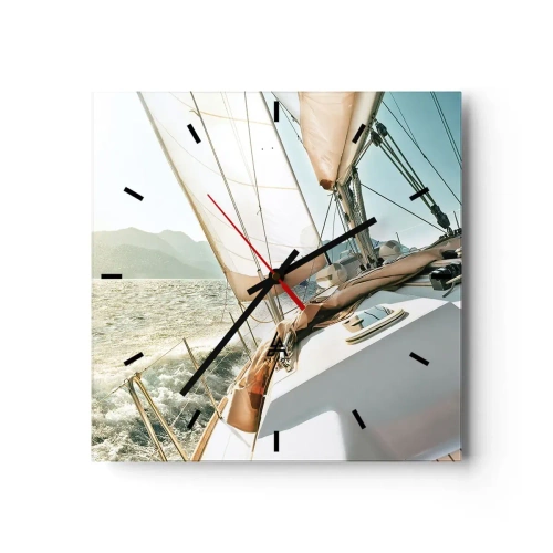 Falióra, Óra - Dagadó vitorlákkal - 40x40 cm