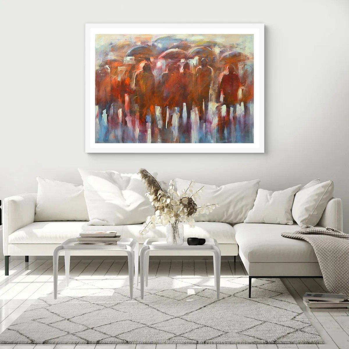 Poszter fekete keretben - Egyenlőek esőben és ködben - 100x70 cm