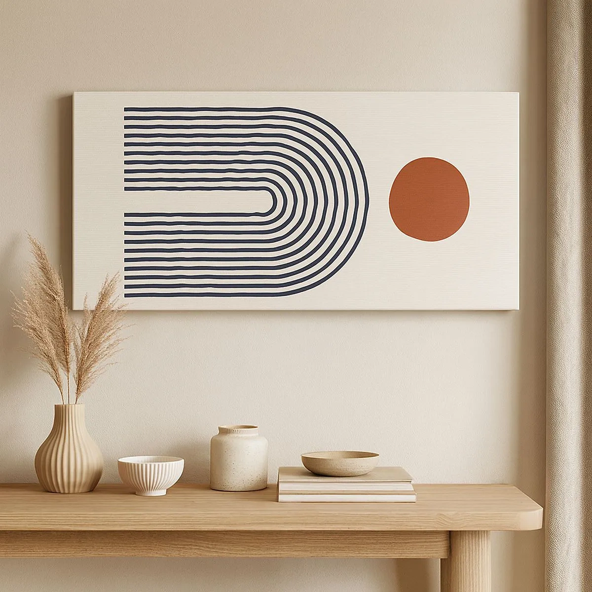 Vászonkép - Formák és színek vonzalma - 100x40 cm