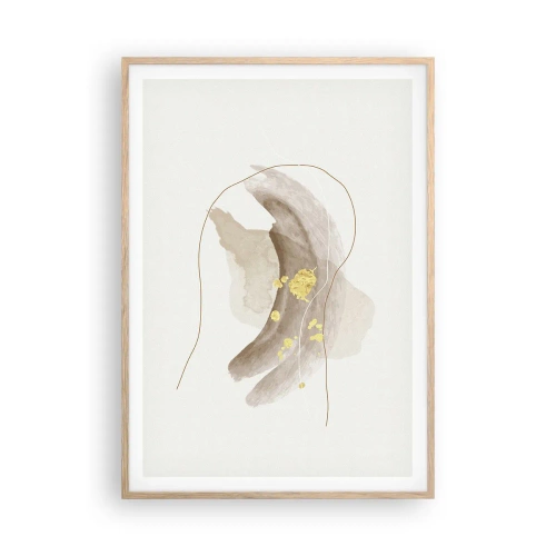 Poszter világos tölgy keretben - Megtalált az űrben - 70x100 cm