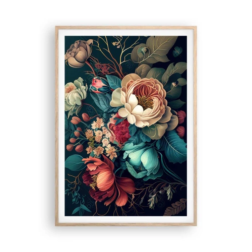 Poszter világos tölgy keretben - 19. századi báj - 70x100 cm
