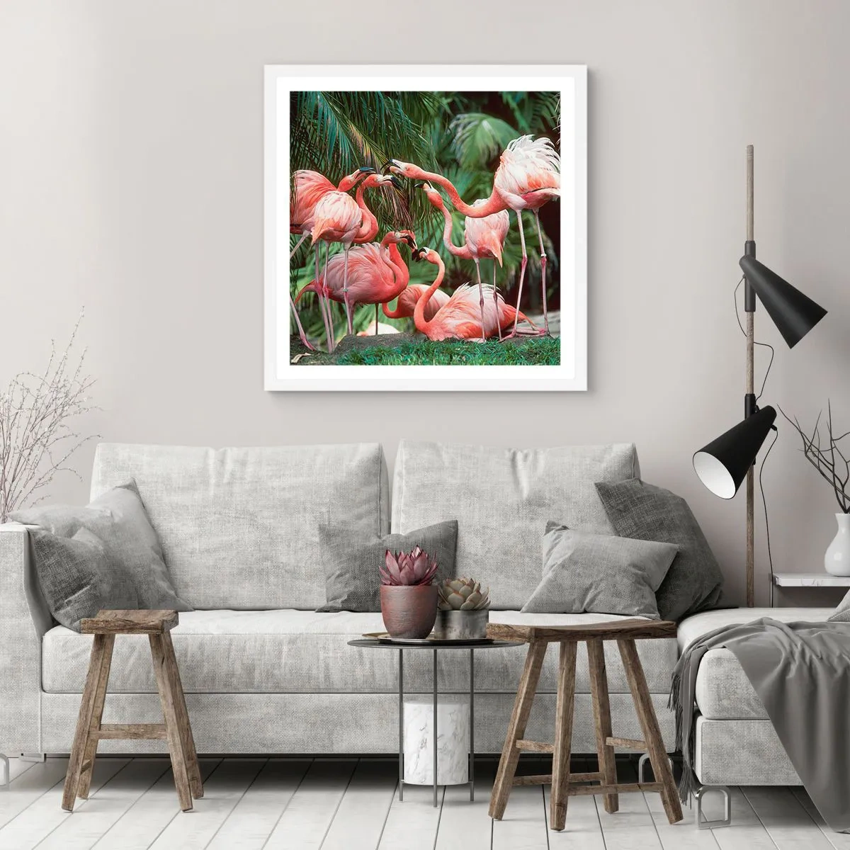 Poszter fekete keretben - Délutáni pletyka - 30x30 cm