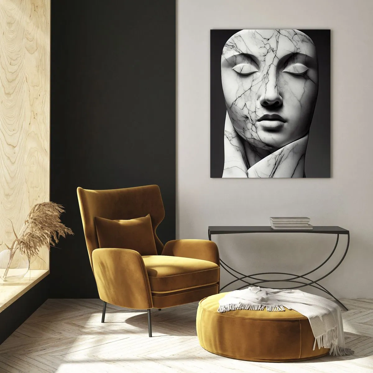 Üveg kép - Márvány formák - 80x120 cm