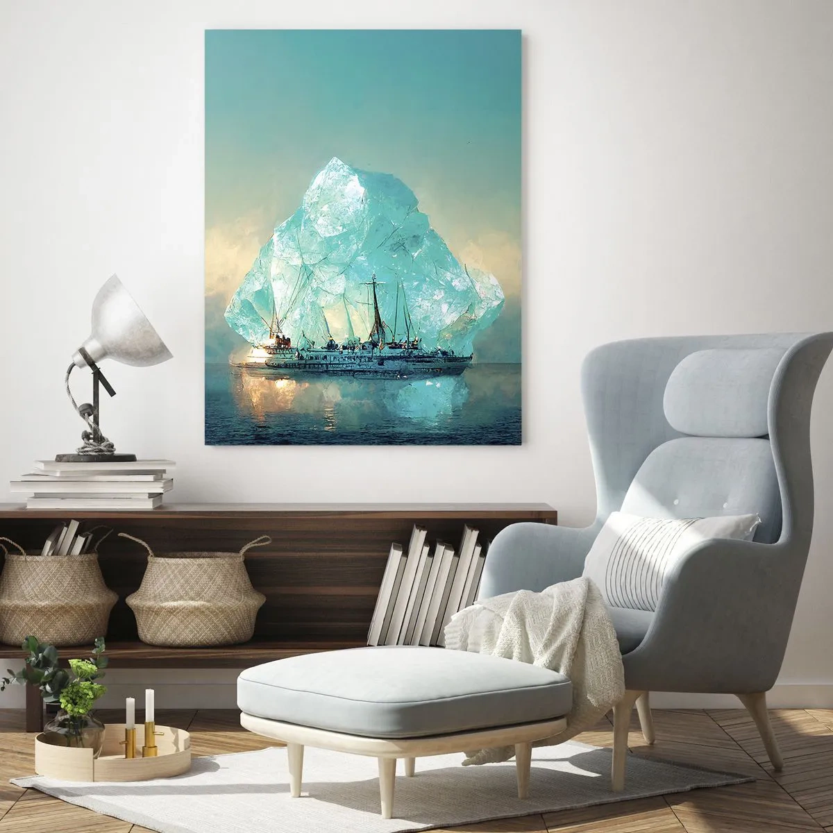Üveg kép - Sarkvidéki gyémánt - 50x70 cm