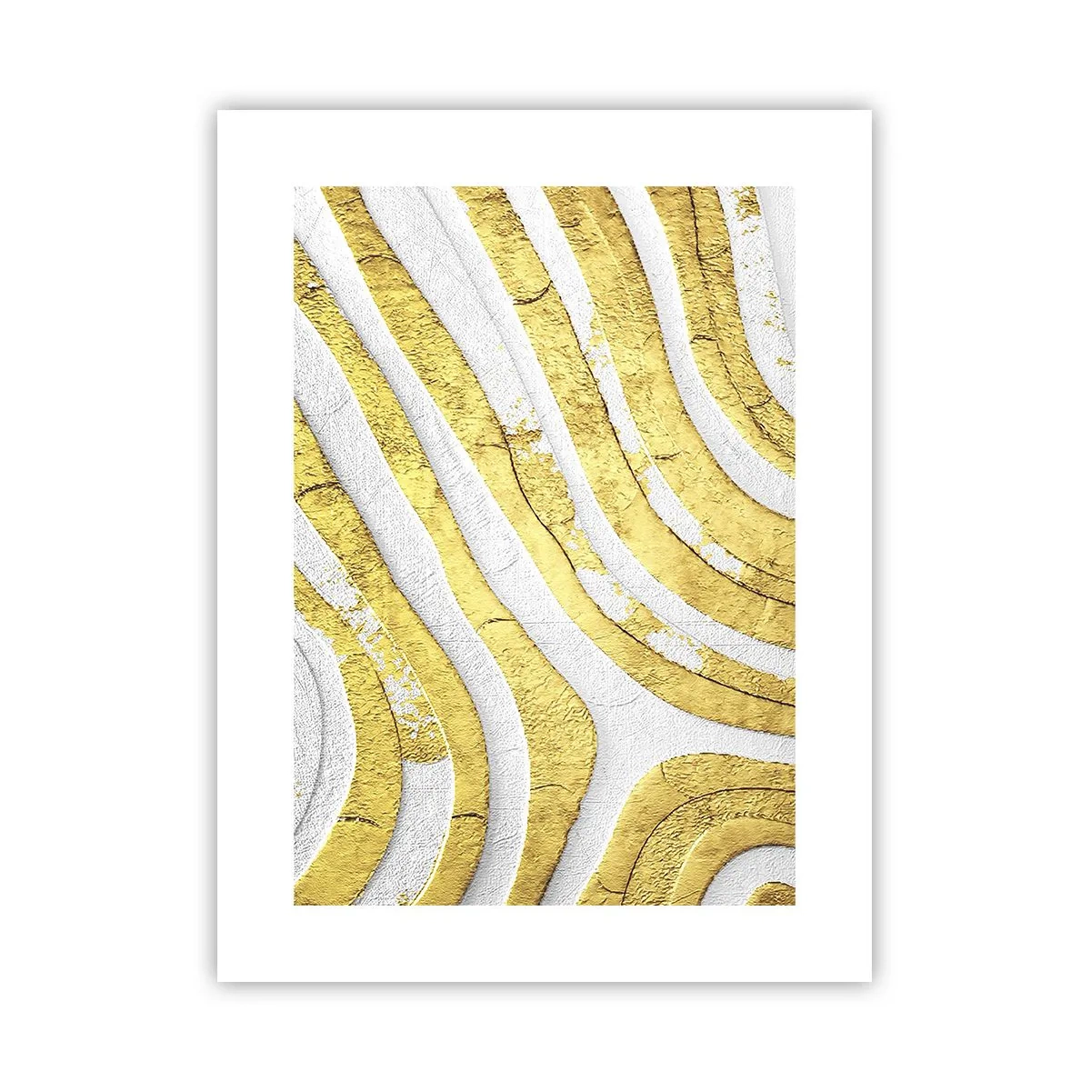 Poszter - Kompozíció fehér és arany színben - 30x40 cm