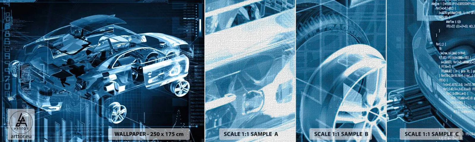 Fotótapéta Minta Premium Canvas - Mérnöki anatómia - Autóipari, Autó, Koncepció - 100x30 cm