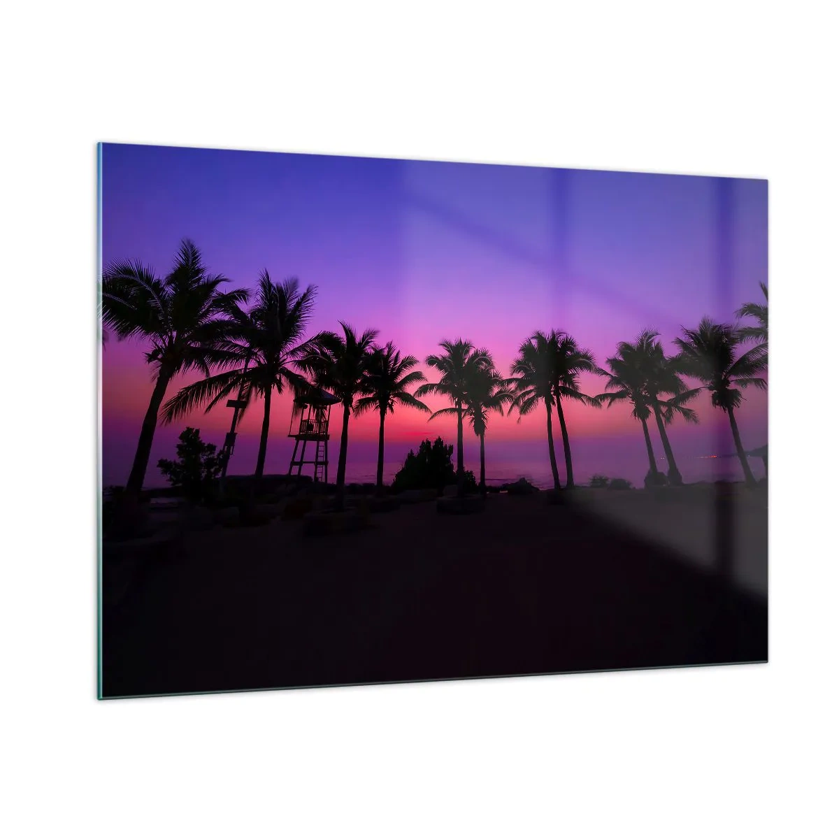 Üveg kép - Este a pálmafák alatt - 100x70 cm