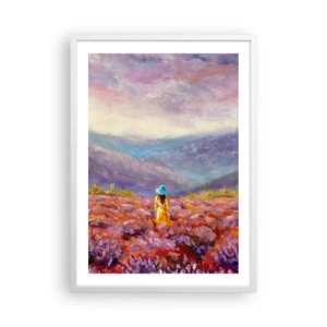 Poszter fekete keretben - A levendula világában - 50x70 cm