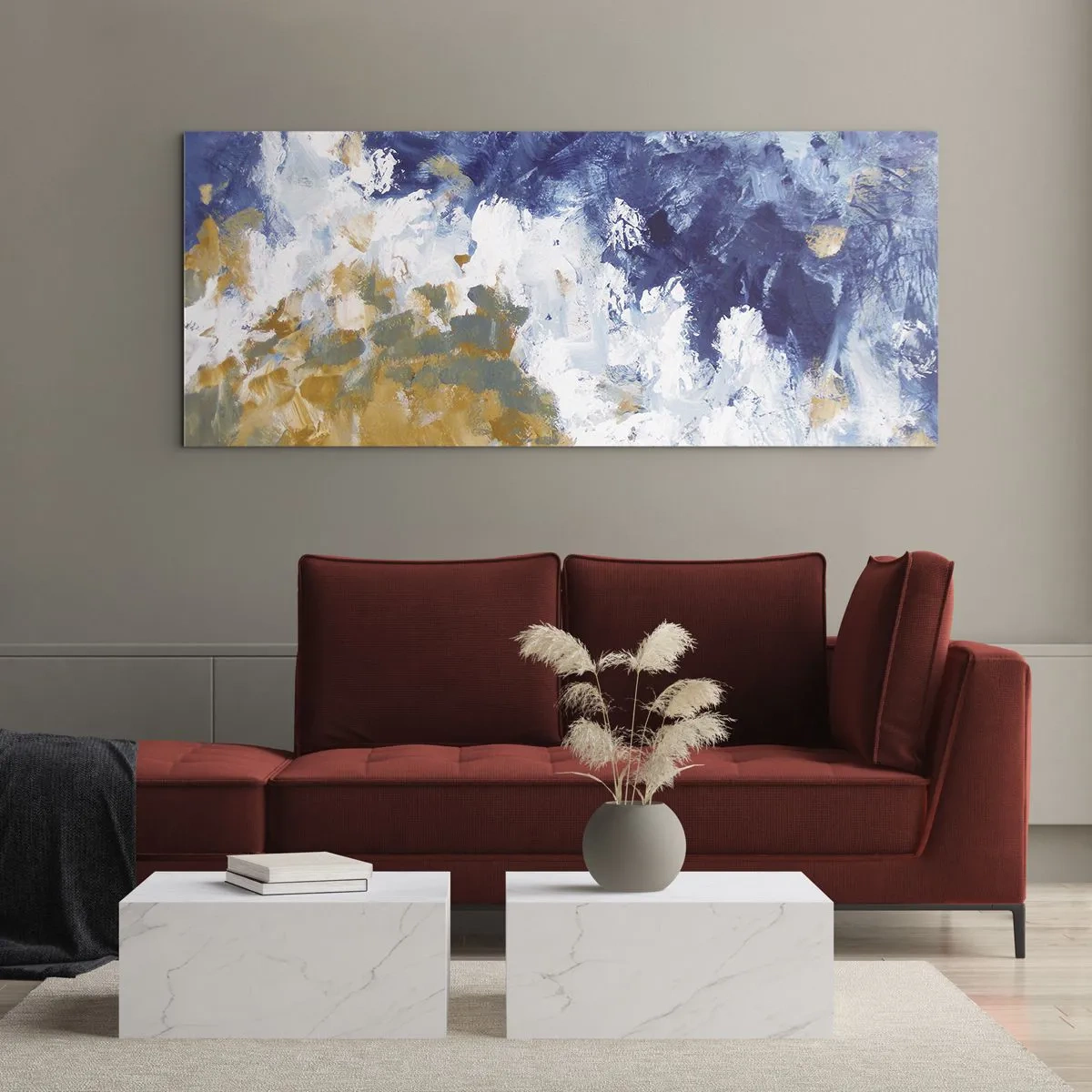 Üveg kép - Az elemek tánca - 100x40 cm
