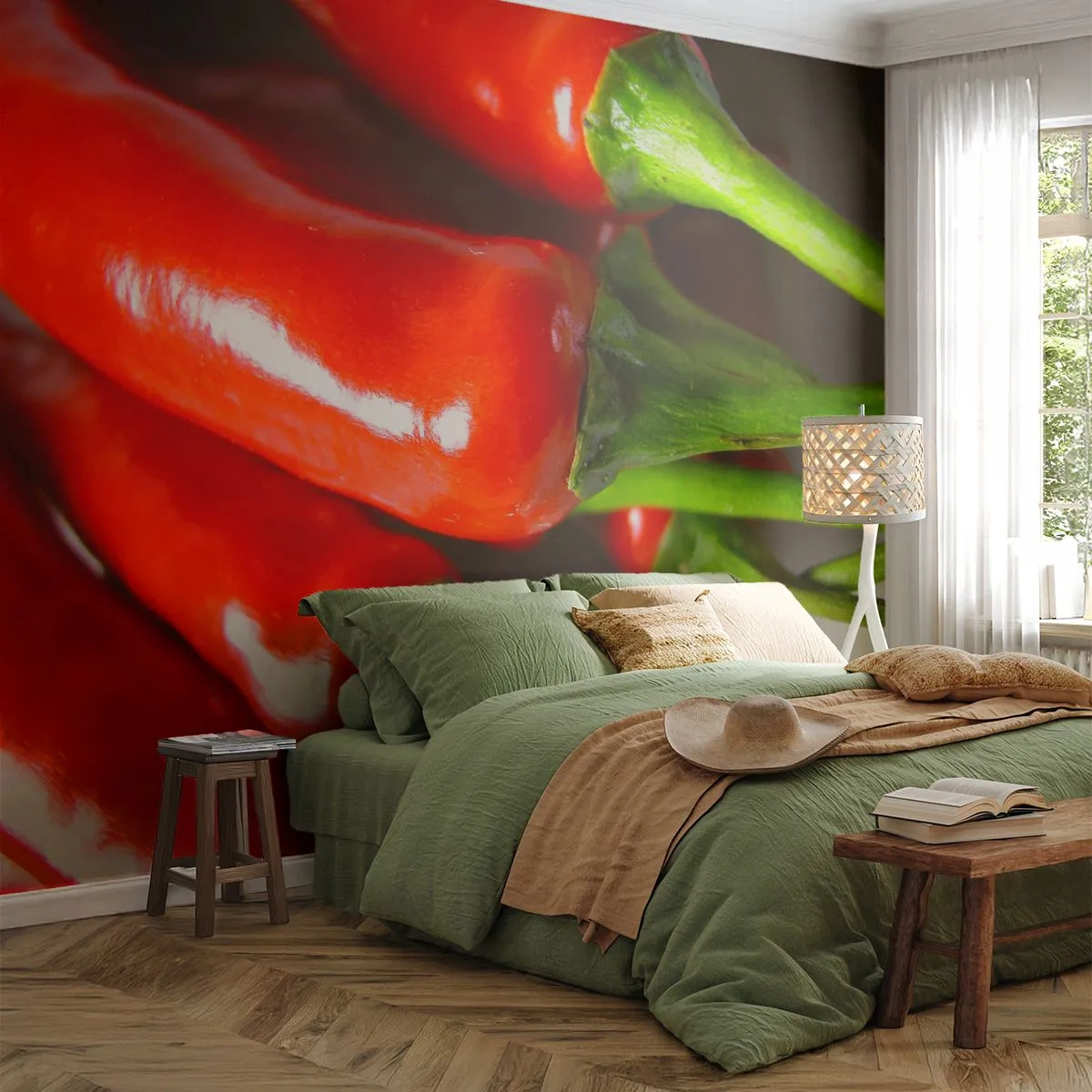 Fotótapéta Premium Sand - Lédús, fényes, sima - Gasztronómia, Bors, Zöldségek - 100x70 cm