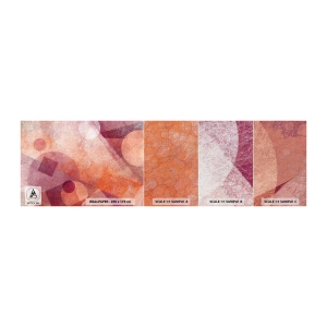 Fotótapéta Minta Premium Canvas - Geometriai transzformációk rózsaszínben - Absztrakció, Darab, Modern minta - 100x30 cm
