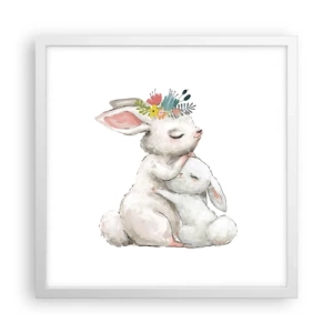 Poszter fekete keretben - Nincs olyan, mint anyánál - 40x40 cm