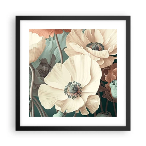 Poszter fehér keretben - Pipacsok suttogása - 40x40 cm