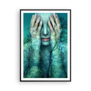 Poszter fehér keretben - Kékbe merítve - 70x100 cm