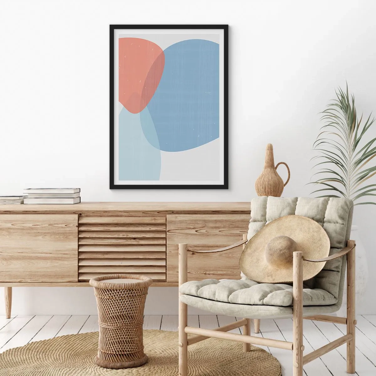 Poszter fehér keretben - Pasztell kapcsolatok - 61x91 cm