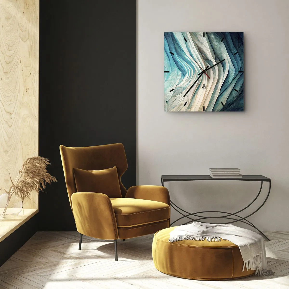 Falióra, Óra - Kék telhetetlenség - 40x40 cm