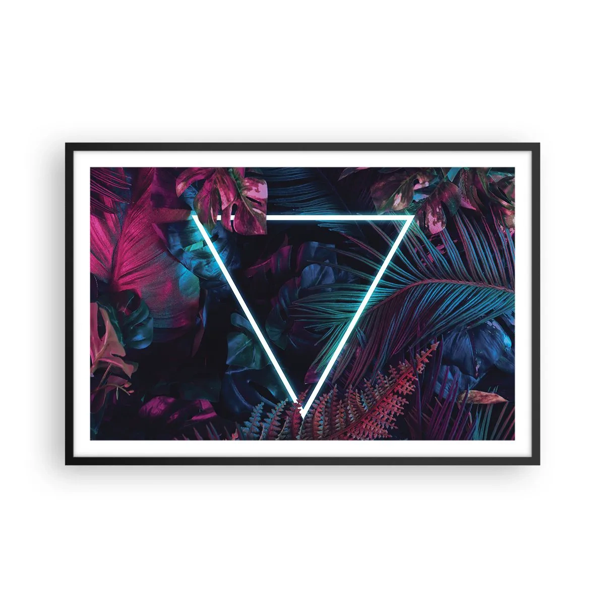 Poszter fehér keretben - Disco stílusú kert - 91x61 cm