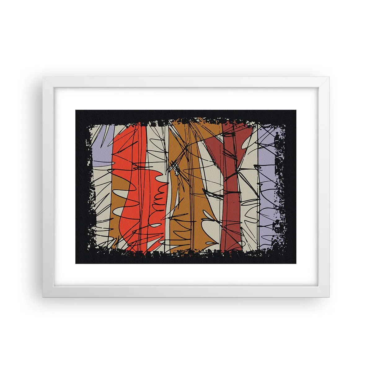 Poszter fekete keretben - Spontán kompozíció - 40x30 cm