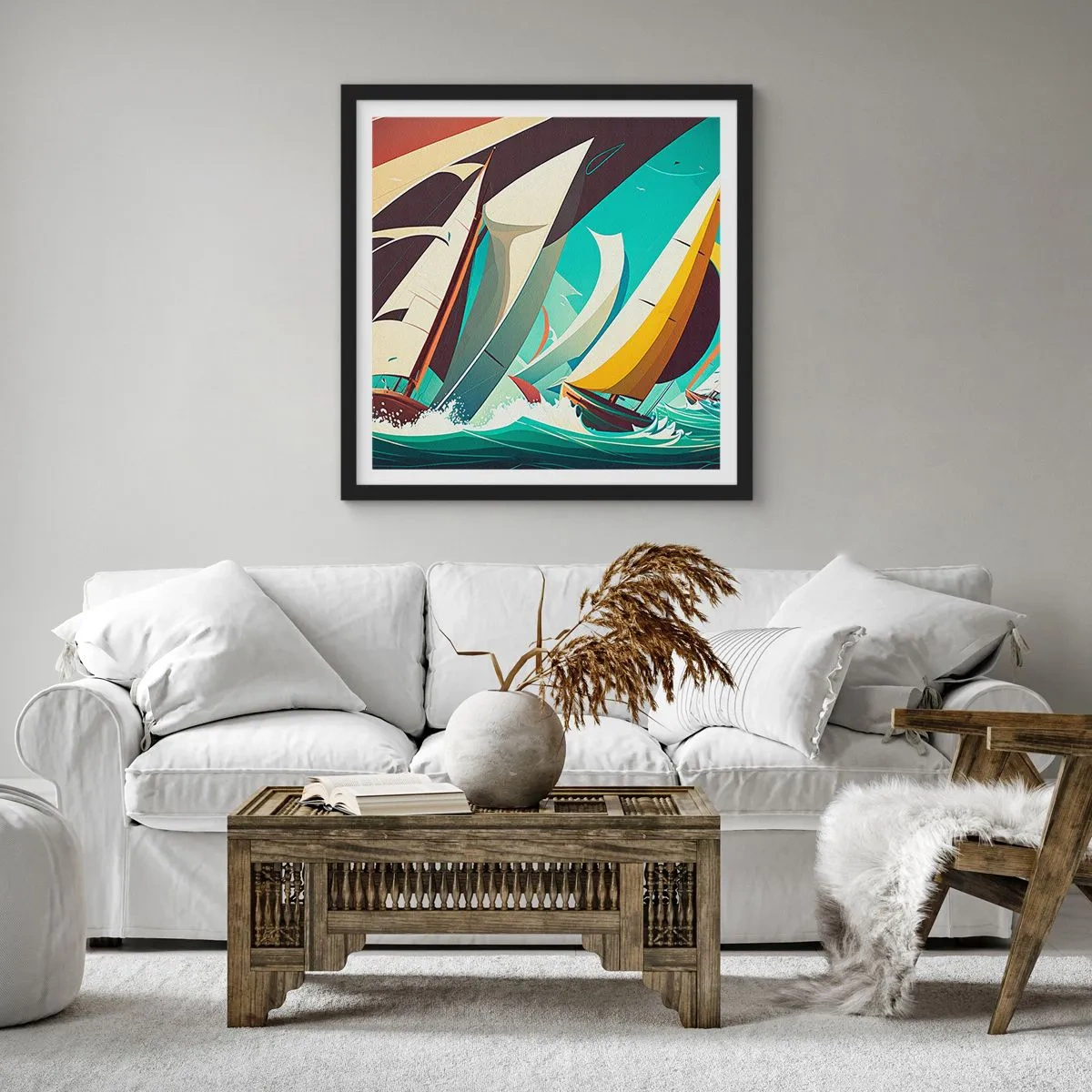 Poszter fehér keretben - Közelről és személyesen az elemekkel - 30x30 cm